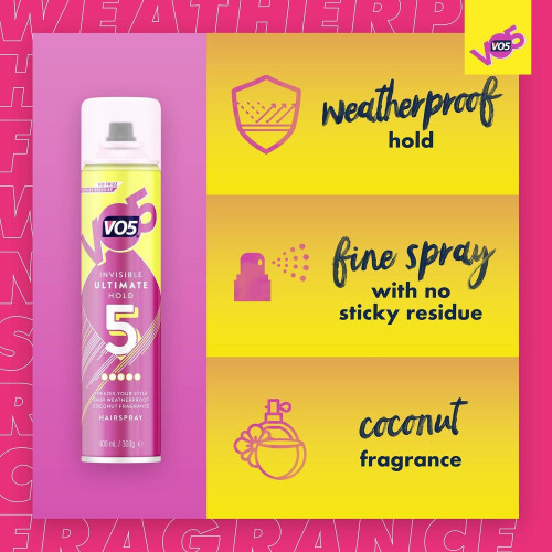VO5 VO5 Ultimate Hold Hair Spray, 400ml 2