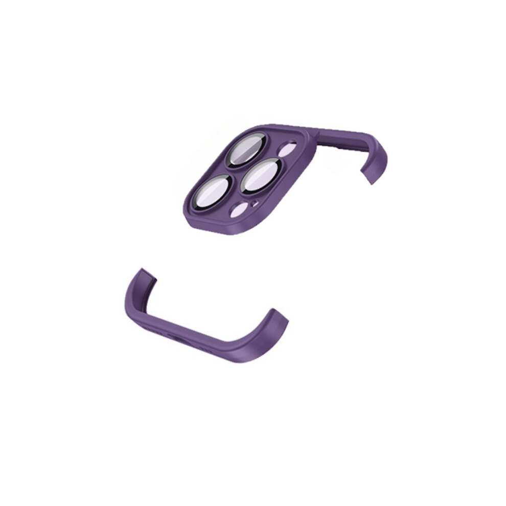 (purple, iphone12) Frameless Tpu Bumper Case With Camera Lens Protector For Iphone X 14 13 12 Pro Max Plus Corner Pad Soft Silicone Shockproof Case