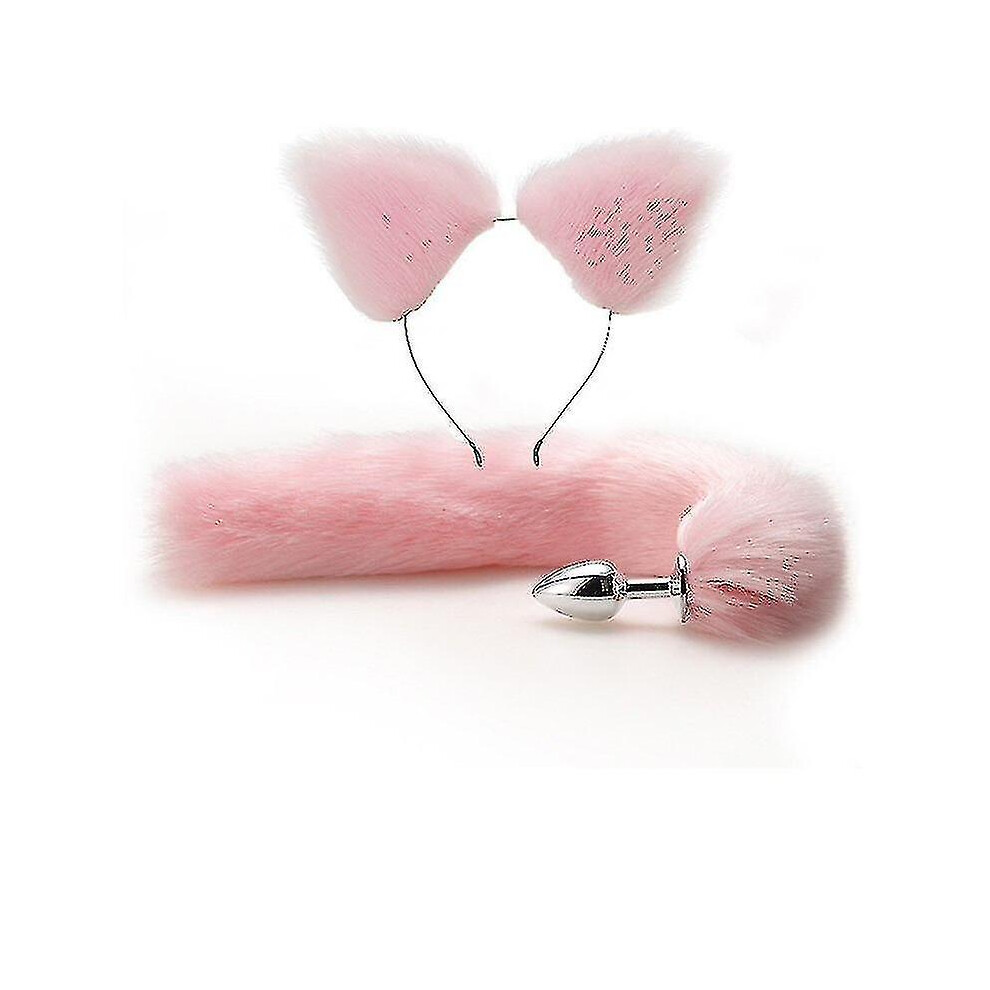 (As pic) Sexy Fox Metal Butt Plug Tail With Hairpin Kit Tail For Couple Cosplay