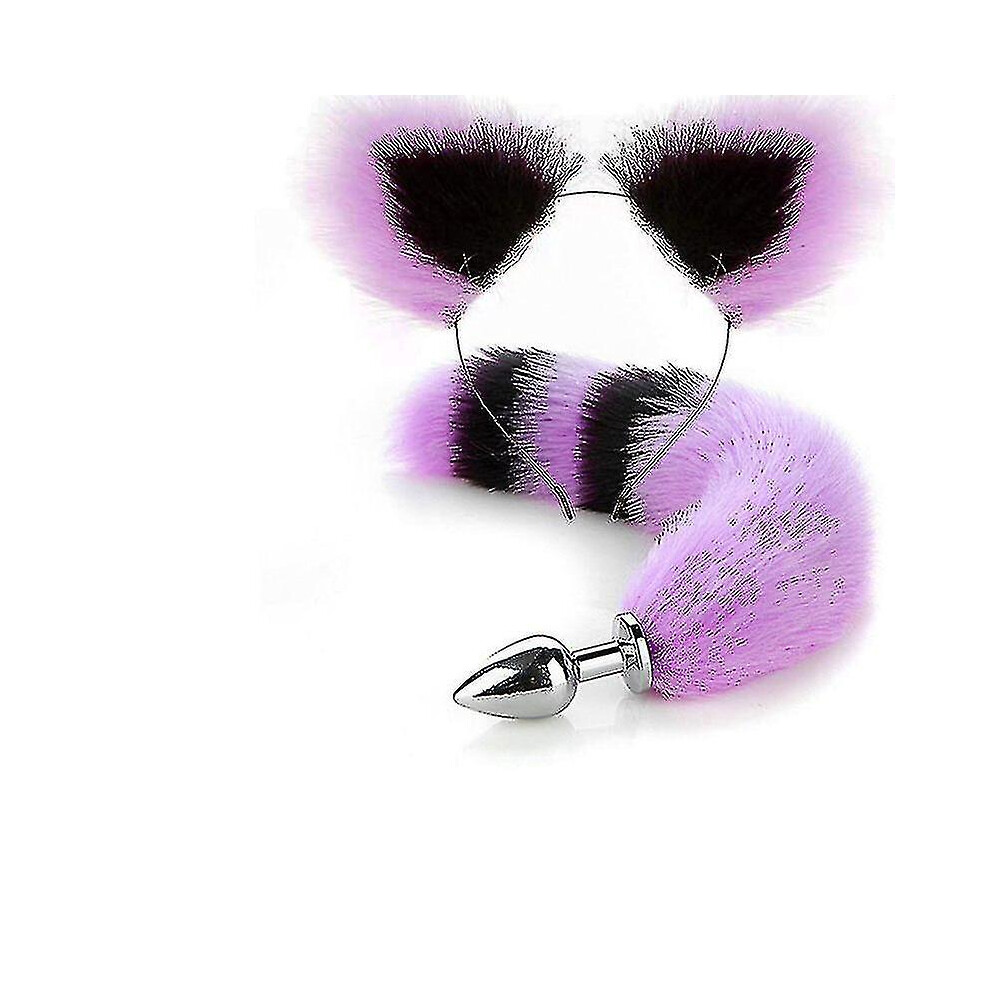 (As pic17) Sexy Fox Metal Butt Plug Tail With Hairpin Kit Tail For Couple Cosplay