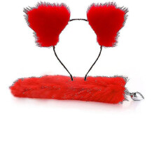 (As pic6) Sexy Fox Metal Butt Plug Tail With Hairpin Kit Tail For Couple Cosplay