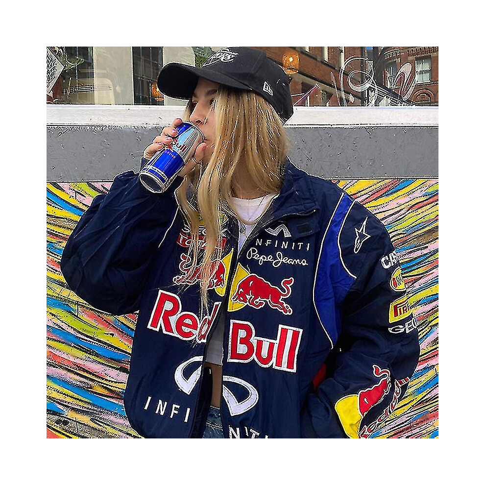 (M) Rion Racing Jacket Vintage, Bomber Jacket Print, F1 Streetwear Jacket Y2k