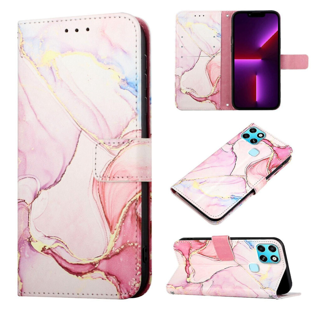 (Rose Ls005) Marble Case For Infinix Smart 6 Gold 7081537239050