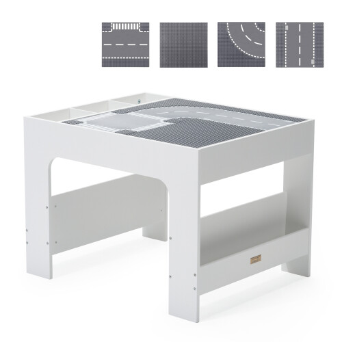 Kids Activity Table Play Table for Toddler with Storage and Bookshelf