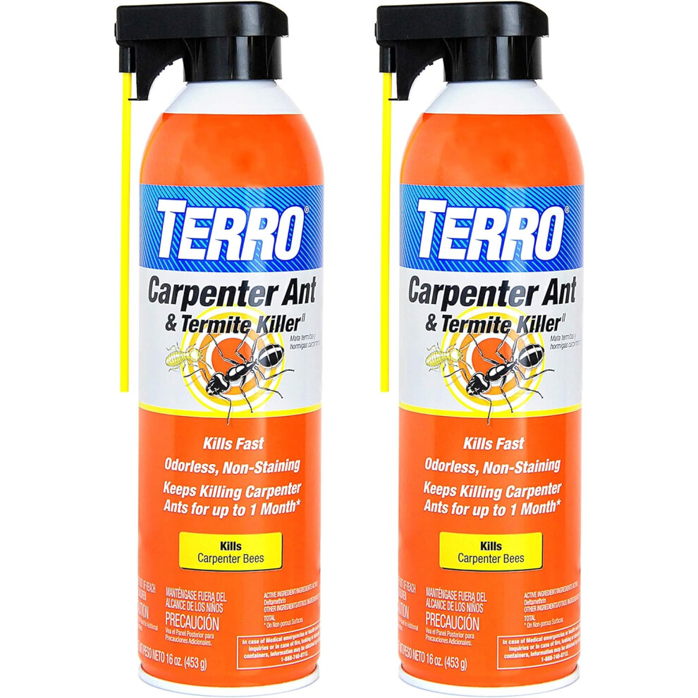 Terro Erro T1901sr Ready To Use Indoor And Outdoor Carpenter Ant, Termite, And Carpenter Bee Killer Aerosole Spray