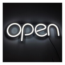 (White) Led Neon Open Sign Light For Business Bar Club Ktv Wall Decoration Commercial Lighting