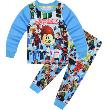 (160cm) Game Roblox Big Children 120-170cm Home Clothes Suit Long-sleeved Two-piece Pajamas 565