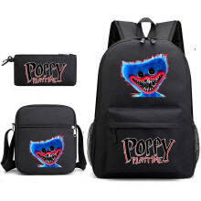 (Only Backpack, Type 6) 3 Pcs Set Anime Game 3d Poppy Playtime Monster Backpacks Messenger Bag Pencil Bag Canvas School Bag For Student Kids