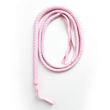 (Pink) Bull Whip 6.5 Feet Cow Hide Leather Custom Belly And Bolster Construction Horse
