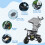 Homcom HOMCOM 6 in 1 Kids Trike, Stroller with Parent Handle, Grey 6