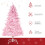 Homcom HOMCOM 6FT Artificial Christmas Tree w/ Automatic Open for Home Party Pink 3