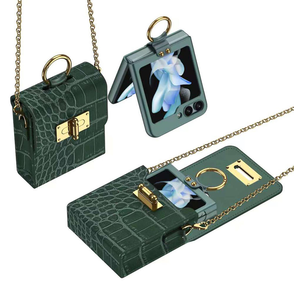 (green) Z Flip 5 Crossbody Case, Adjustable Strap Stylish And Versatile Accessory For The Modern, Chic Woman Phone Purse Handbag