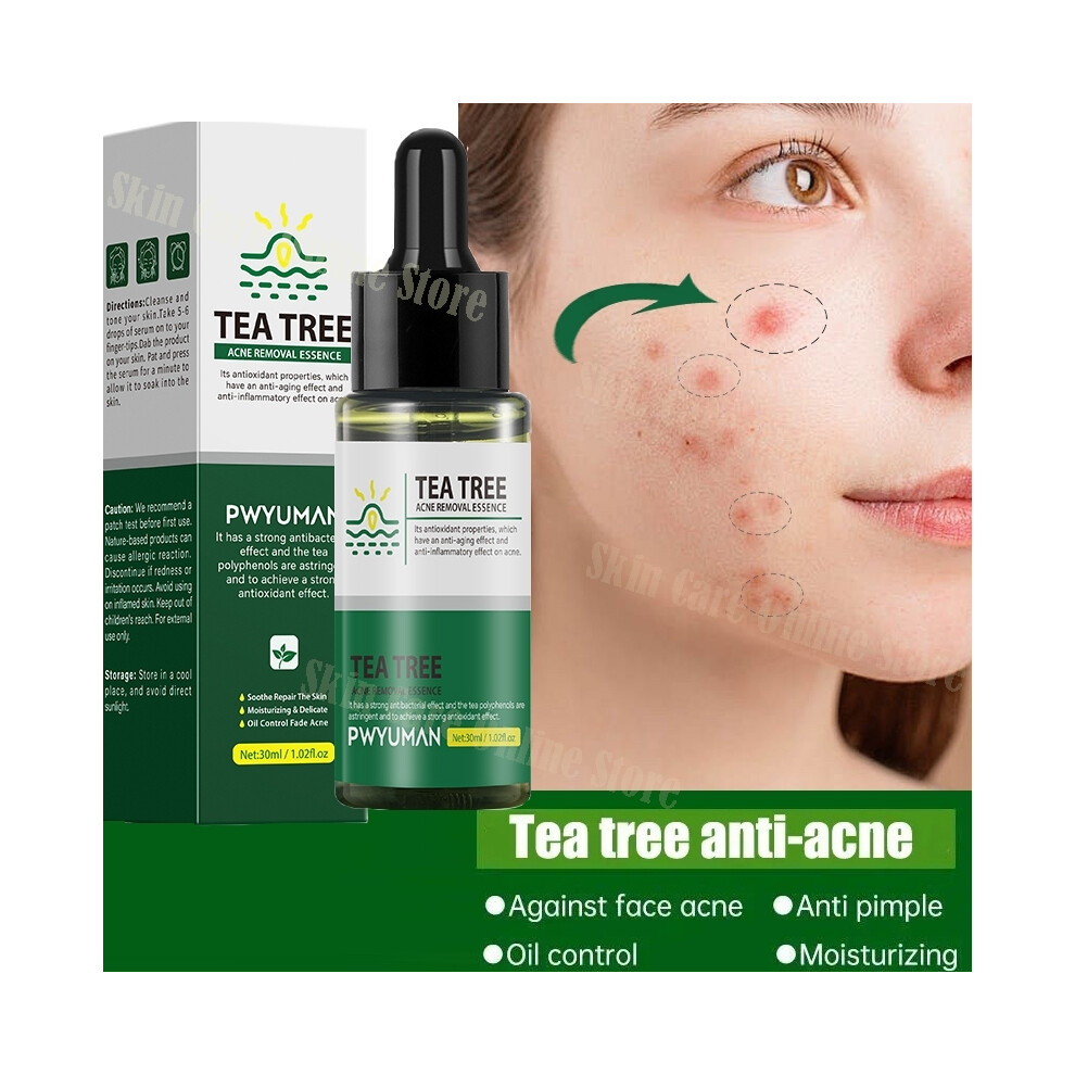 Tea Tree Acne Removal Serum Repair Acne Serum Oil Shrink Pore Remove Blackheads Facial Cleaning Fade Acne Marks Whitening