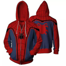 (spider 1, XL) Spiderman Hoodie Zip-up Men's Hoodie High Quality