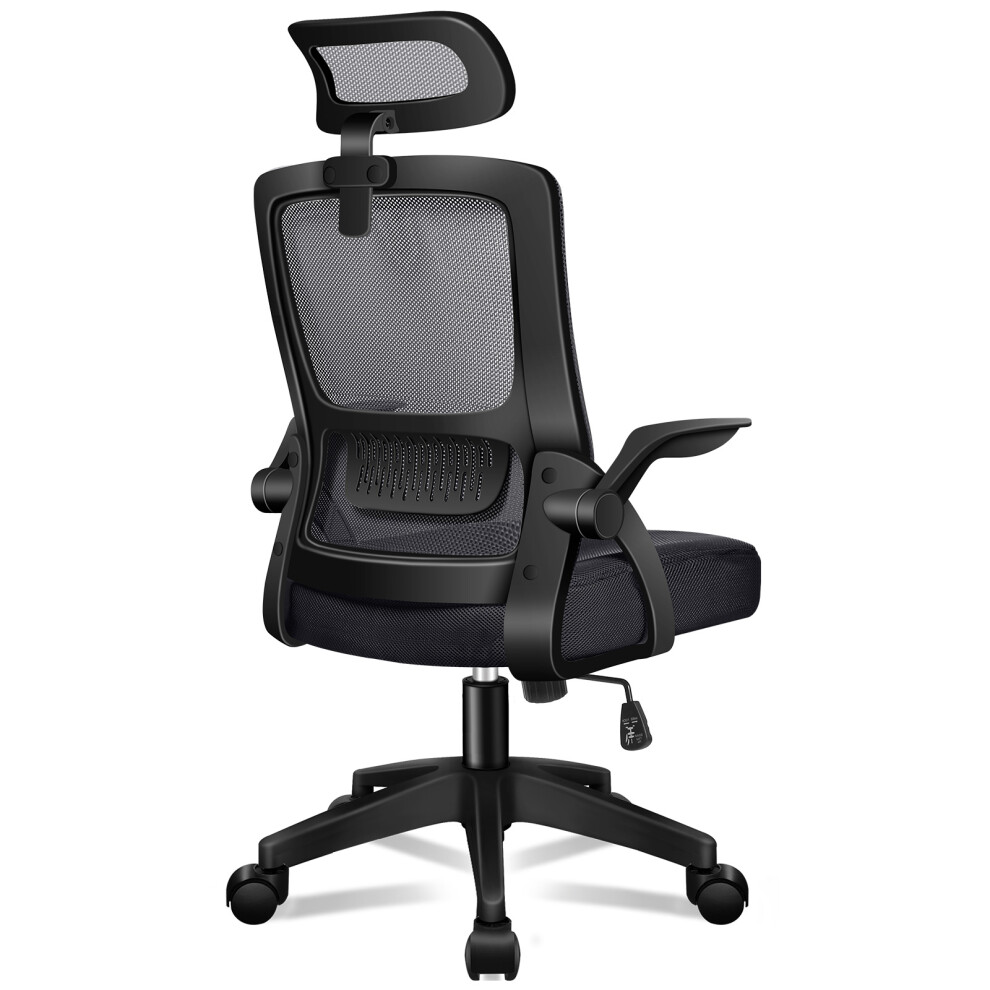 (Arco - All Black) ELFORDSON Mesh Office Chair Executive Study Work