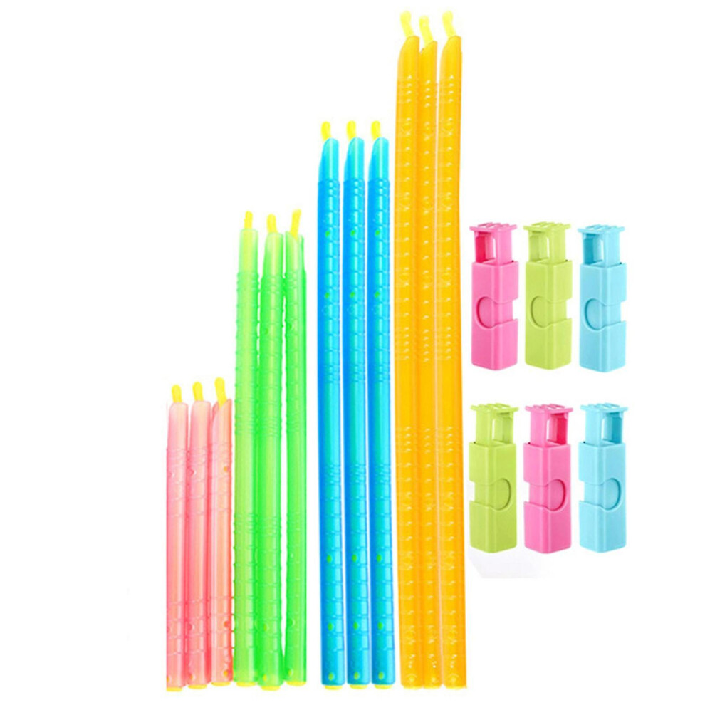 (18 Sets) Plastic Bag Sealer Stick Food Convenience Storage Clips Stay Fresh Bag Sealer Sticks For