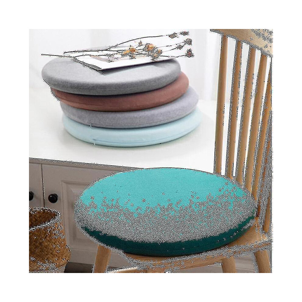 (Blue, 30CM) 30/35/40cm Round Memory Foam Chair Seat Cushion Pad Washable Mat For Home