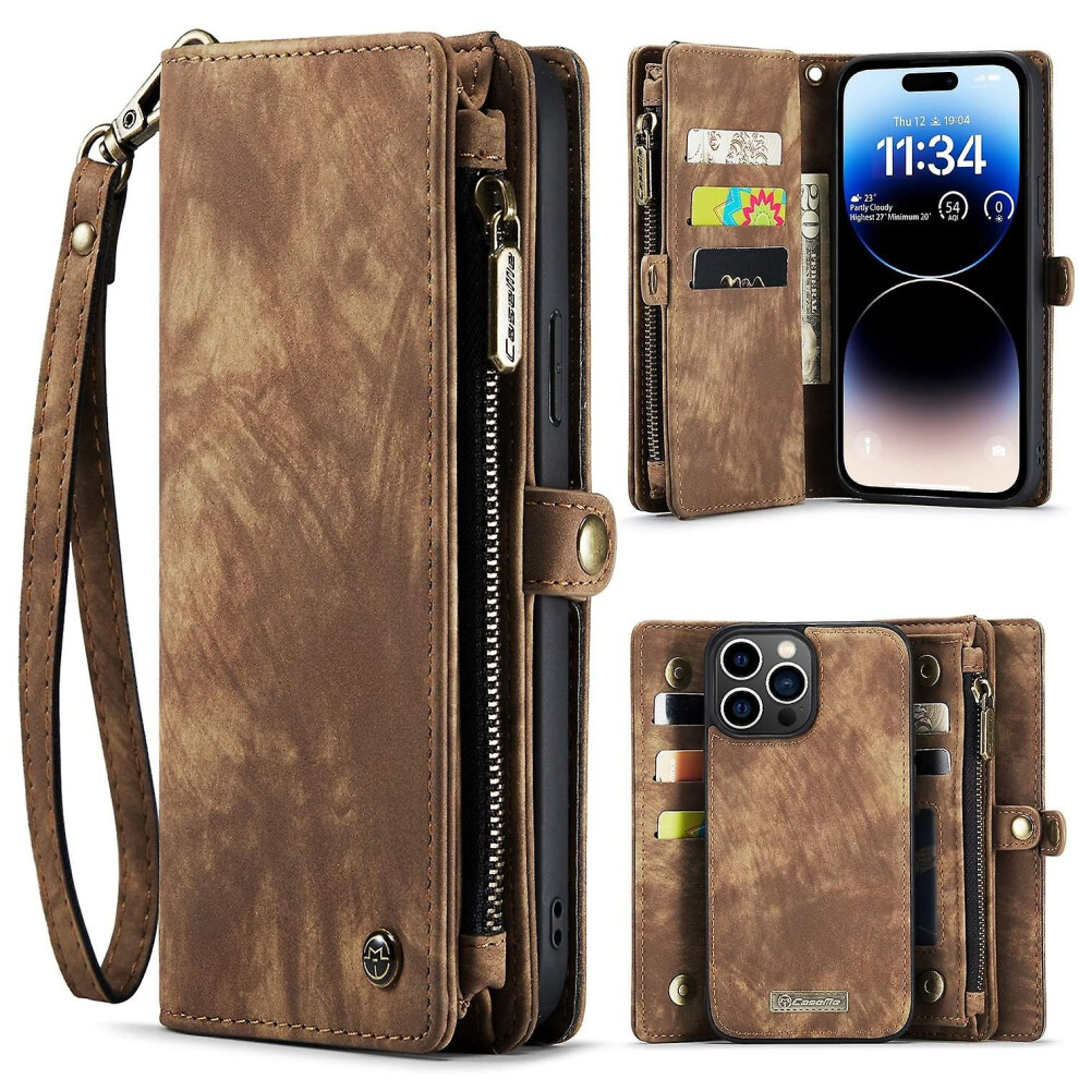 (Brown) Caseme 008 Pu Case For Iphone 15 Pro Max Brown