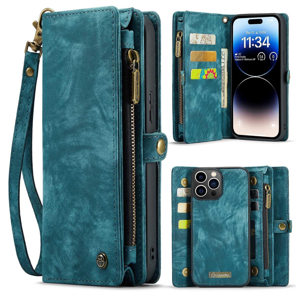 (Blue) Caseme 008 Pu Case For Iphone 15 Pro Max Blue