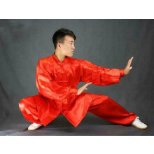 (Red, 110) Kids Adults Chinese Tai Chi Performance Clothing Kung Fu Wushu Martial Arts Suit Multiple Colors