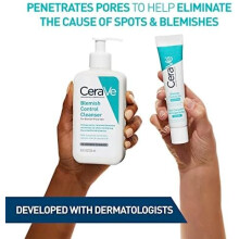 CeraVe Blemish Control Face Cleanser with 2% Salicylic Acid & Niacinamide for Blemish-Prone Skin 236ml , Unscented