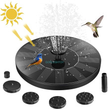 Solar Fountain Pump Circle Garden Solar Powered Panel Kit Water Pump for Pond Fountain BirdBath Garden Decoration