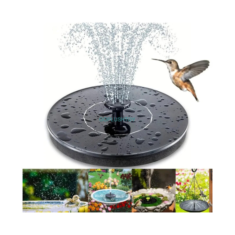 Solar Fountain Pump Garden Solar Powered Water Feature Solar Pond Pump with 6 Nozzles for Bird Bath Fish Tank Patio Pond