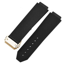 (Black-Gold Clasp, NO.6 19mm-13mm-18mm) Watch Bracelet For Hublot Big Bang Classic Fusion Folding Buckle Silicone Rubber Watch Strap Watch Accessories Watch Band Chain-black-black Clasp
