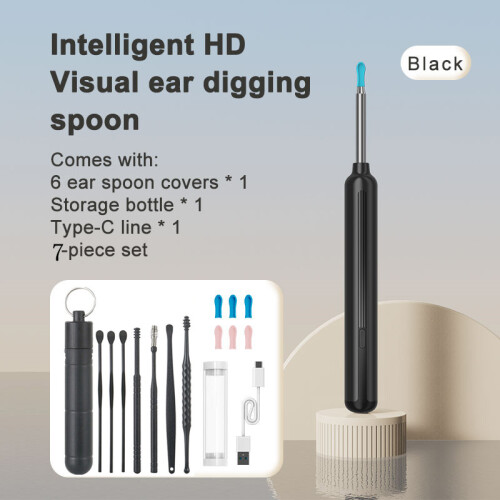 (Black) Rechargeable Visual Ear Wax Removal Tool 2
