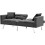 KOSY KOALA Sofa Bed 2 Seater Grey Velvet Click Clack Sofa Settee Recliner Couch with Metal Legs with 2 Pillows 5