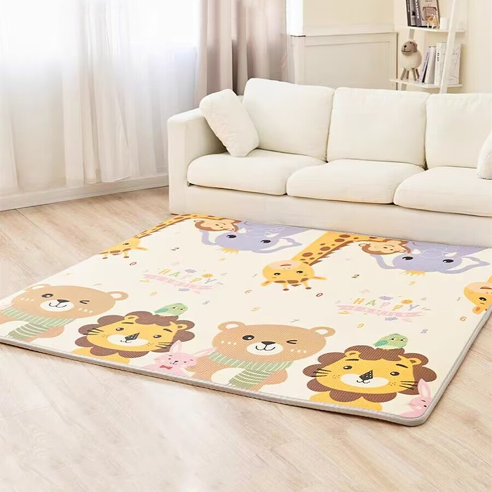 Closkye (Burgundy, 200X180x0.5cm) Large Size Play Mat For Children's Safety Mat 1Cm Epe Environmentally Friendly Thick Baby Crawling