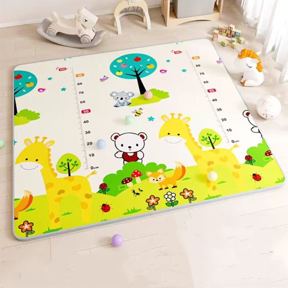 Closkye (Gold, 200X180x0.5cm) Large Size Play Mat For Children's Safety Mat 1Cm Epe Environmentally Friendly Thick Baby Crawling