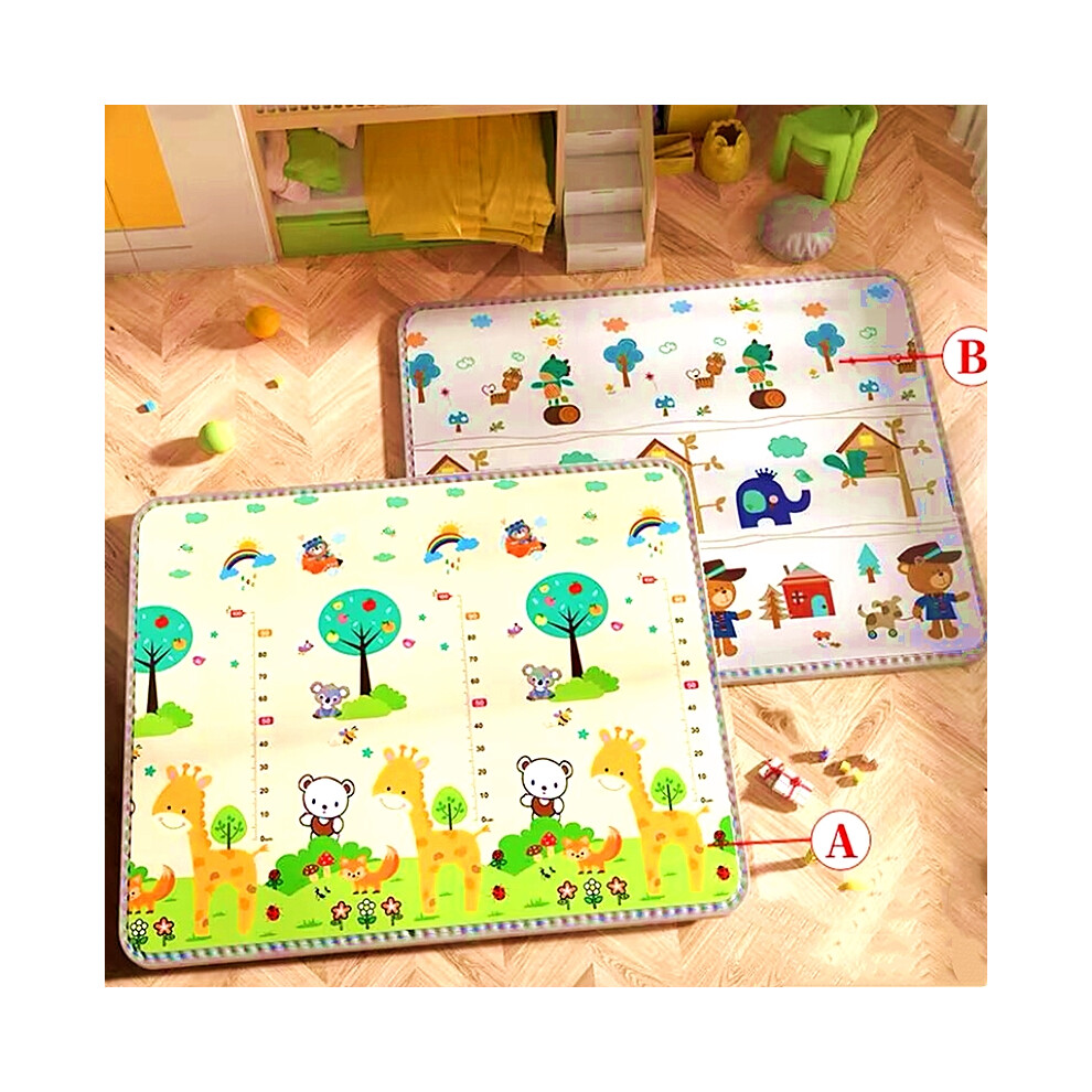 (, 180X120x0.5cm) Large Size Play Mat For Children's Safety Mat 1Cm Epe Environmentally Friendly Thick Baby Crawling White Closkye