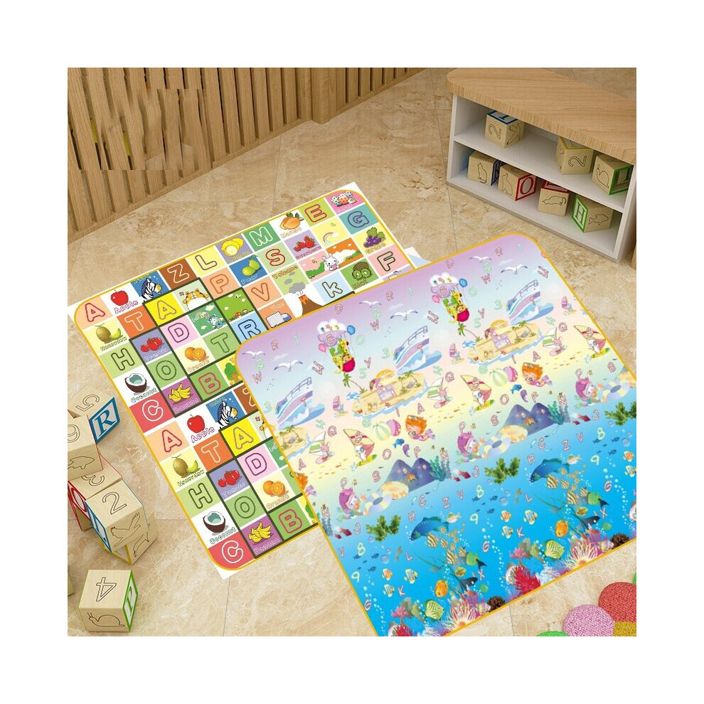 Closkye (Black, 180X120x1cm) Large Size Play Mat For Children's Safety Mat 1Cm Epe Environmentally Friendly Thick Baby Crawling