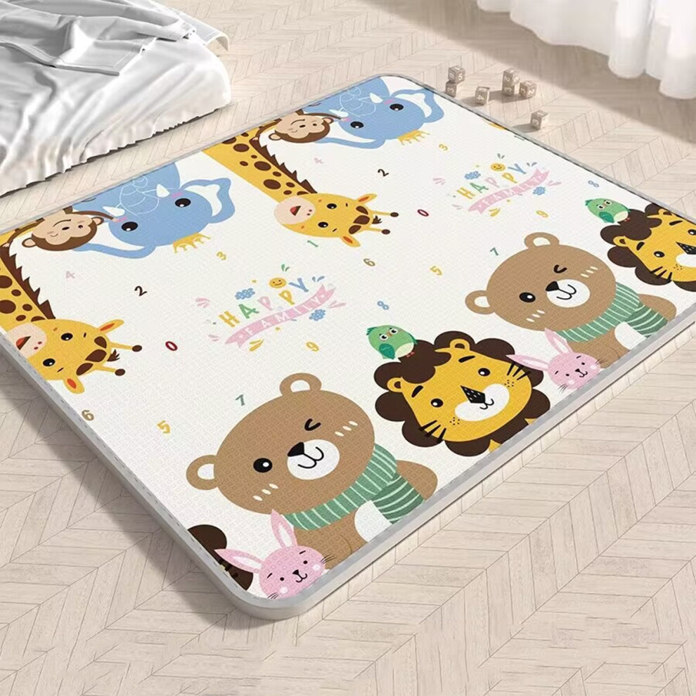 Closkye (Clear, 180X120x1cm) Large Size Play Mat For Children's Safety Mat 1Cm Epe Environmentally Friendly Thick Baby Crawling
