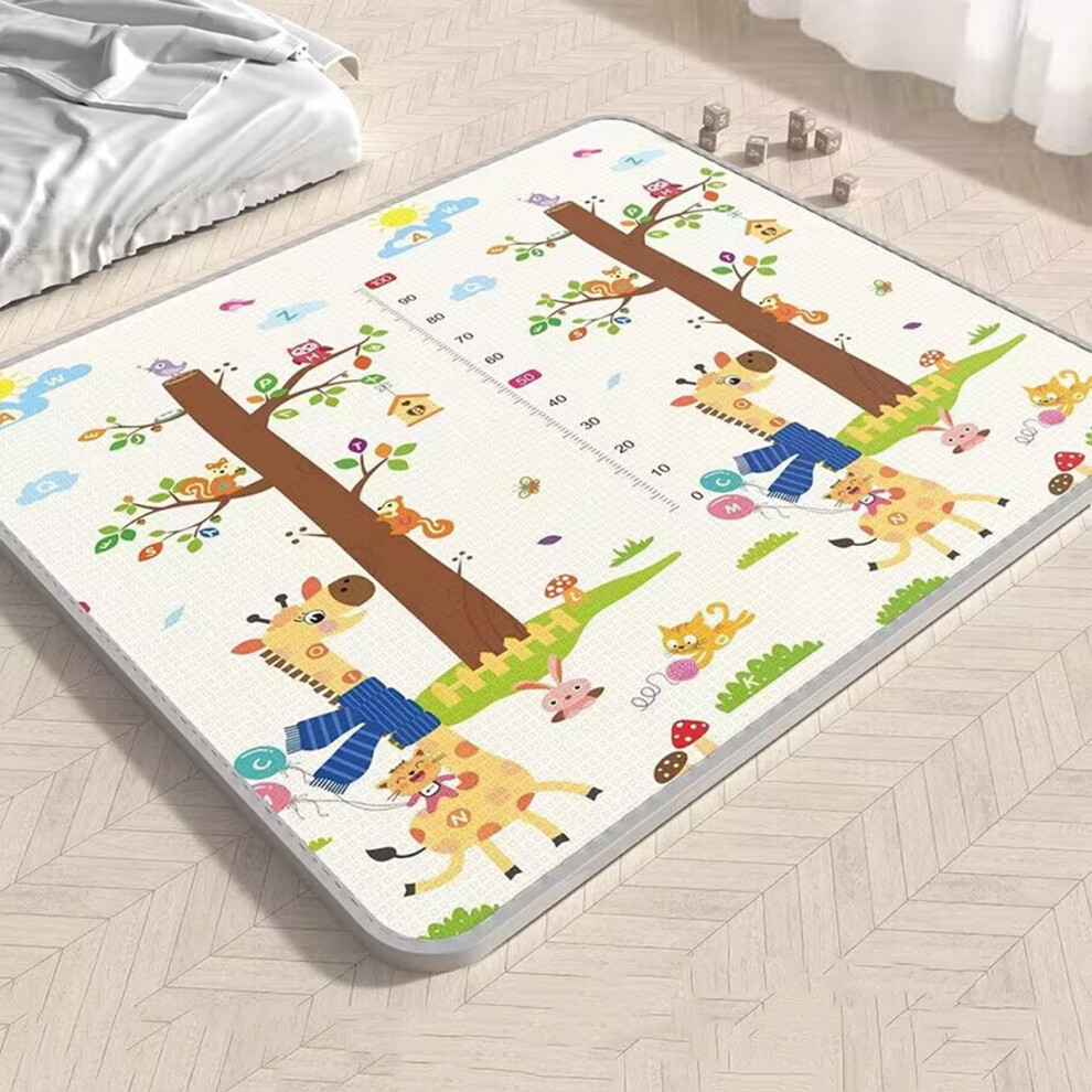 (, 180X150x0.5cm) Large Size Play Mat For Children's Safety Mat 1Cm Epe Environmentally Friendly Thick Baby Crawling Brown Closkye