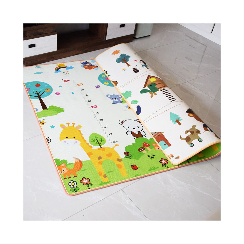 (, 180X150x0.5cm) Large Size Play Mat For Children's Safety Mat 1Cm Epe Environmentally Friendly Thick Baby Crawling Red Closkye
