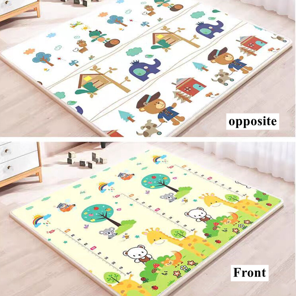 (Multicolor, 180X150x0.5cm) Large Size Play Mat For Children's Safety Mat 1Cm Epe Environmentally Friendly Thick Baby Crawling Closkye