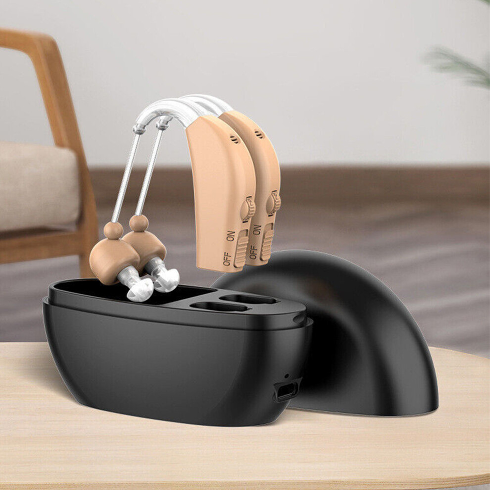 Hearing Amplifier Aid Rechargeable Digital Personal Sound Amplifier Devices for Adults BTE, Pair