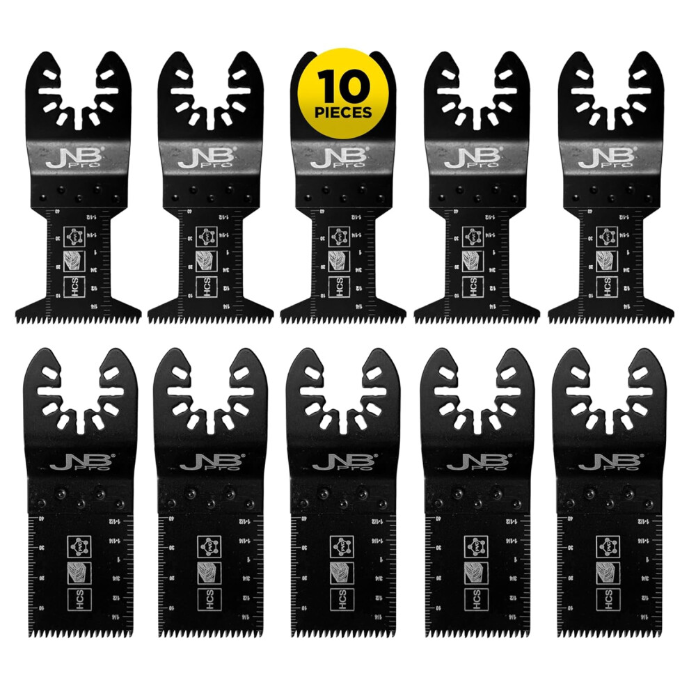 Jnb Pro Oscillating Multitool Blades 10Pcs Japanese Teeth Sk5 Steel Oscillating Saw Blades, Quick Release Fast Cutting Oscillating Tool Blade 6935462220243
