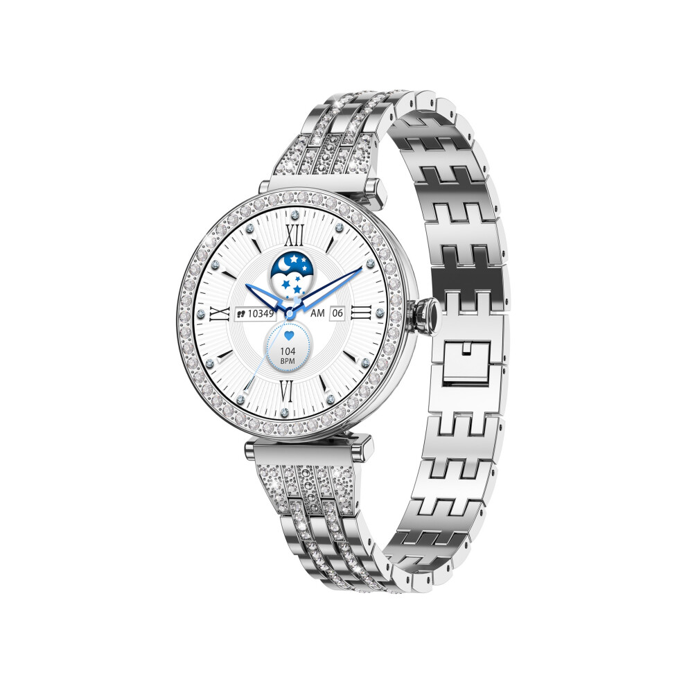 Chronus Smartwatch With Bluetooth Calling 1.19" Amoled (Silver) Silver 6976919869912