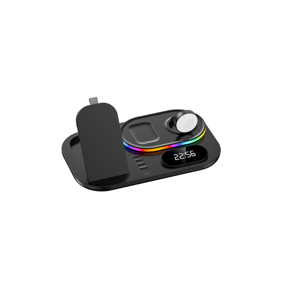 Chronus 3-In-1 Wireless Charging Station For Apple Devices (Black) Black 6976919869790
