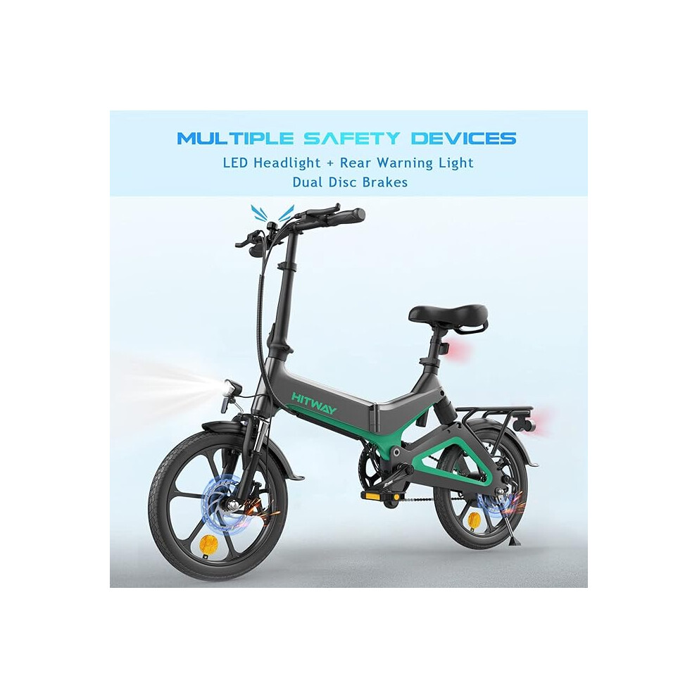 HITWAY E-Bike BK2 Folding Electric Bike 250W 16 Pedelec 35-70km