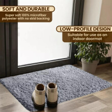 (Light Grey, 60x110 cm) NON SLIP RUGS SHAGGY THICK RUGS HALLWAY RUNNER LARGE LIVING ROOM BEDROOM CARPETS & DOOR MATS