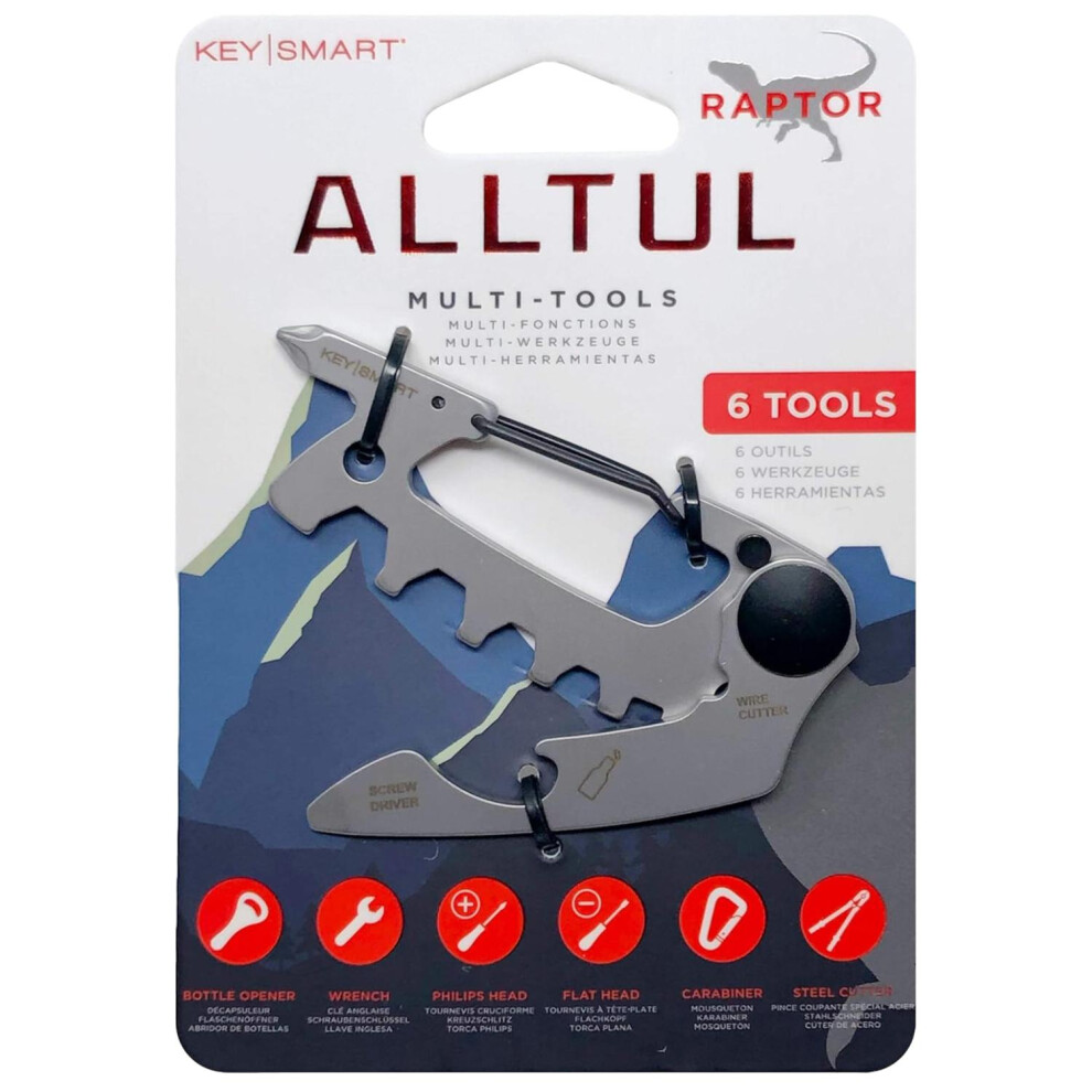 Keysmart Alltul Multi-Tool Raptor For Keyring & Wallet Stainless Steel 854613008492