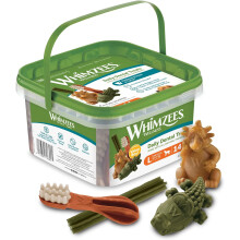 WHIMZEES By Wellness Variety Box Mixed Shapes Natural and Grain-Free Dog Chews Dog Dental Sticks for Large Breeds 14 Pieces Size L
