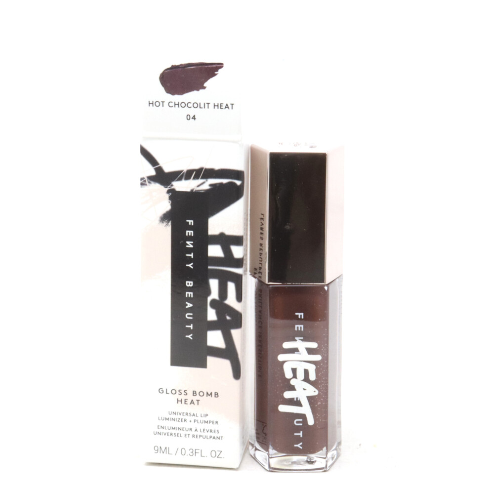 (04 Hot Chocolit Heat) Fenty Beauty Gloss Bomb Heat Universal Lip Luminizer  0.30oz/9ml New With Box