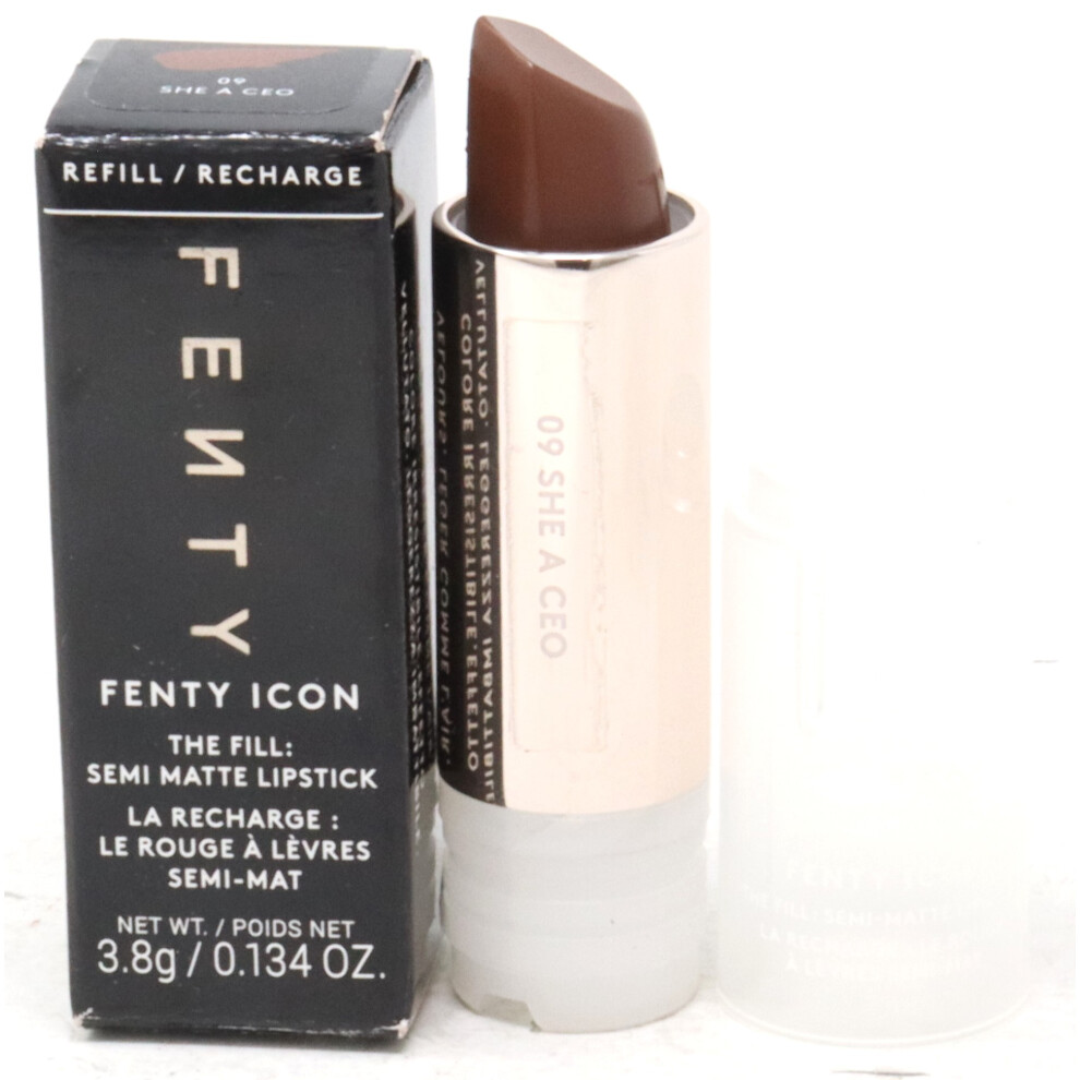 (09 She a CEO) Fenty Beauty Fenty Icon The Fill Semi Matte Lipstick  0.134oz/3.8g New With Box