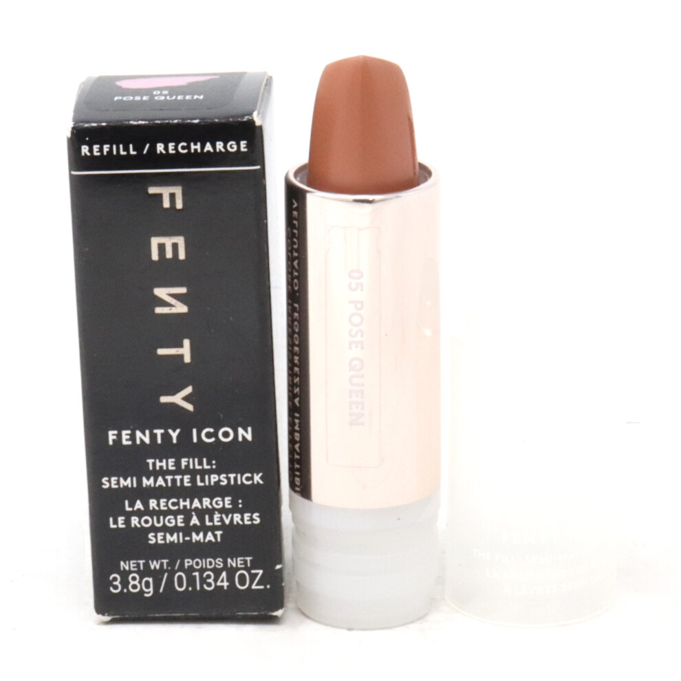 (05 Pose Queen) Fenty Beauty Fenty Icon The Fill Semi Matte Lipstick  0.134oz/3.8g New With Box
