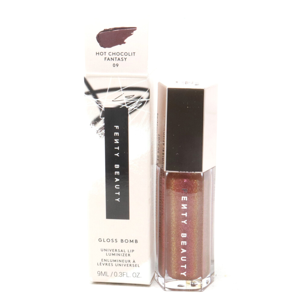 (09 Hot Chocolit Fantasy) Fenty Beauty Gloss Bomb Universal Lip Luminizer  0.3oz/9ml New With Box